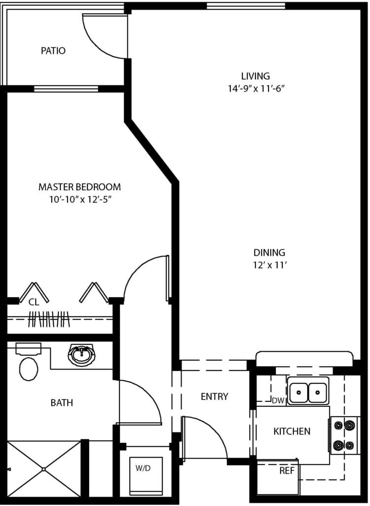 CBTS Floor Plan A Br 1 Ba 1