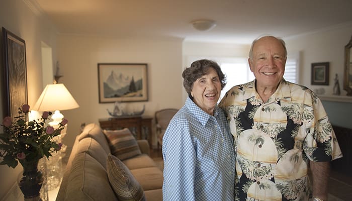 Claremont Manor residents in their home