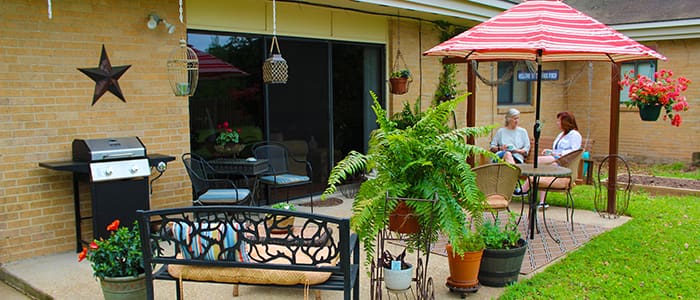 Exterior view of an England Oaks home