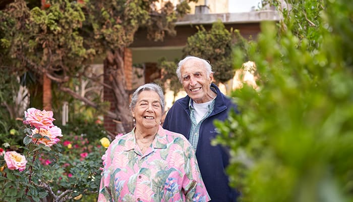 Portrait of a smiling couple at Kingsley Manor