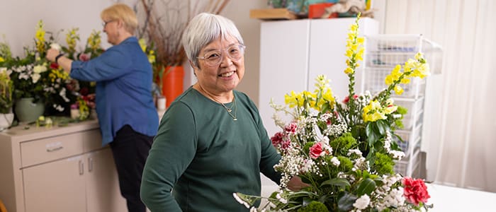 San Francisco Towers resident enjoying one of the many community activities