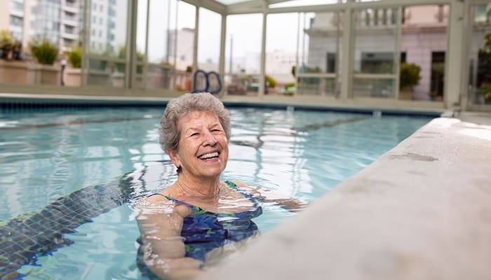 Wellness activities at San Francisco Tower's fitness center and around community