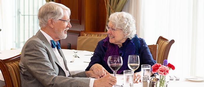 Residents partaking in the San Francisco Towers dining room