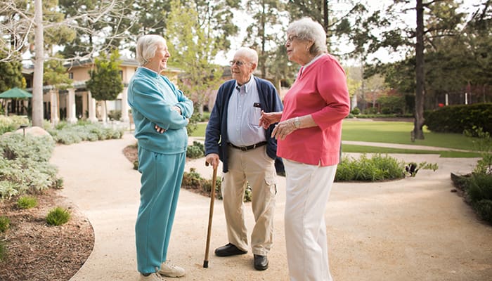 Group of residents outside Vista del Monte