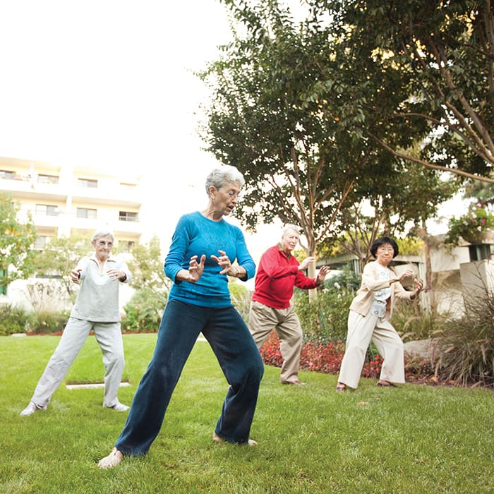 Photo of group taking part in outdoor activity