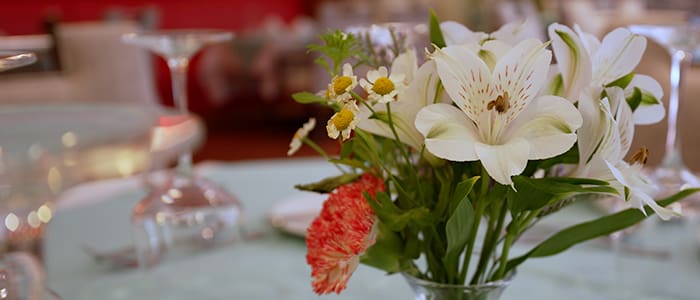 Close up of Webster House formal dining room