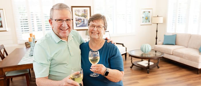 Portrait of Walnut Village residents in their home