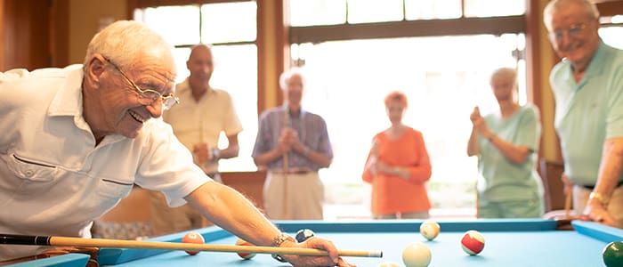 gentleman playing pool