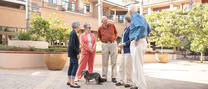 Group of residents outside Walnut Village